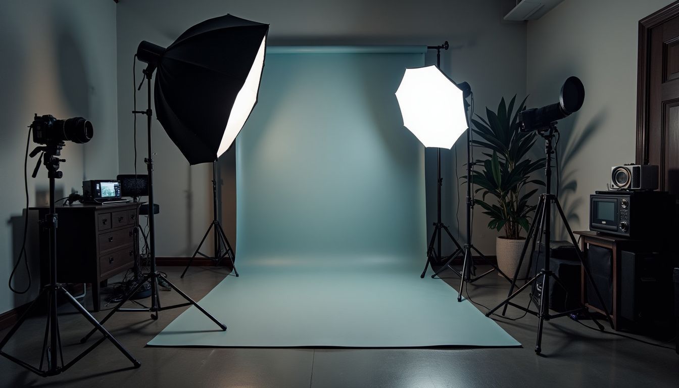 A professional studio equipped for personal branding, headshots, and boudoir photography. A professional studio equipped for personal branding, headshots, and boudoir photography.