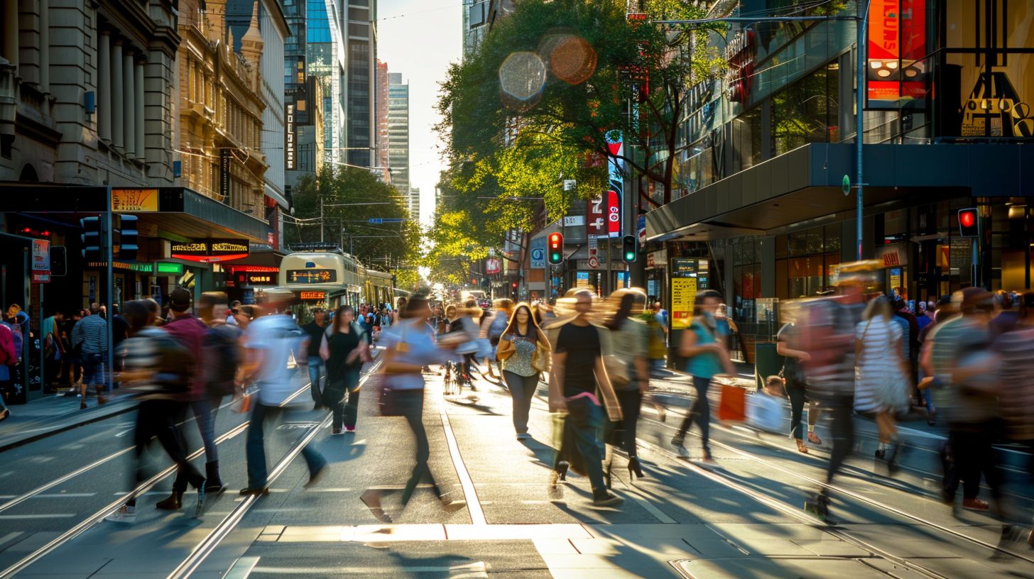 Crowded city street capturing natural interactions of pedestrians with prime street photography lens. Crowded city street capturing natural interactions of pedestrians with prime street photography lens.