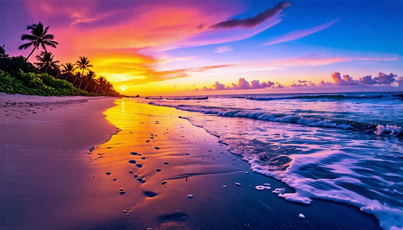 A stunning beach sunset scene captured by West Palm Beach Photography Services. A stunning beach sunset scene captured by West Palm Beach Photography Services.