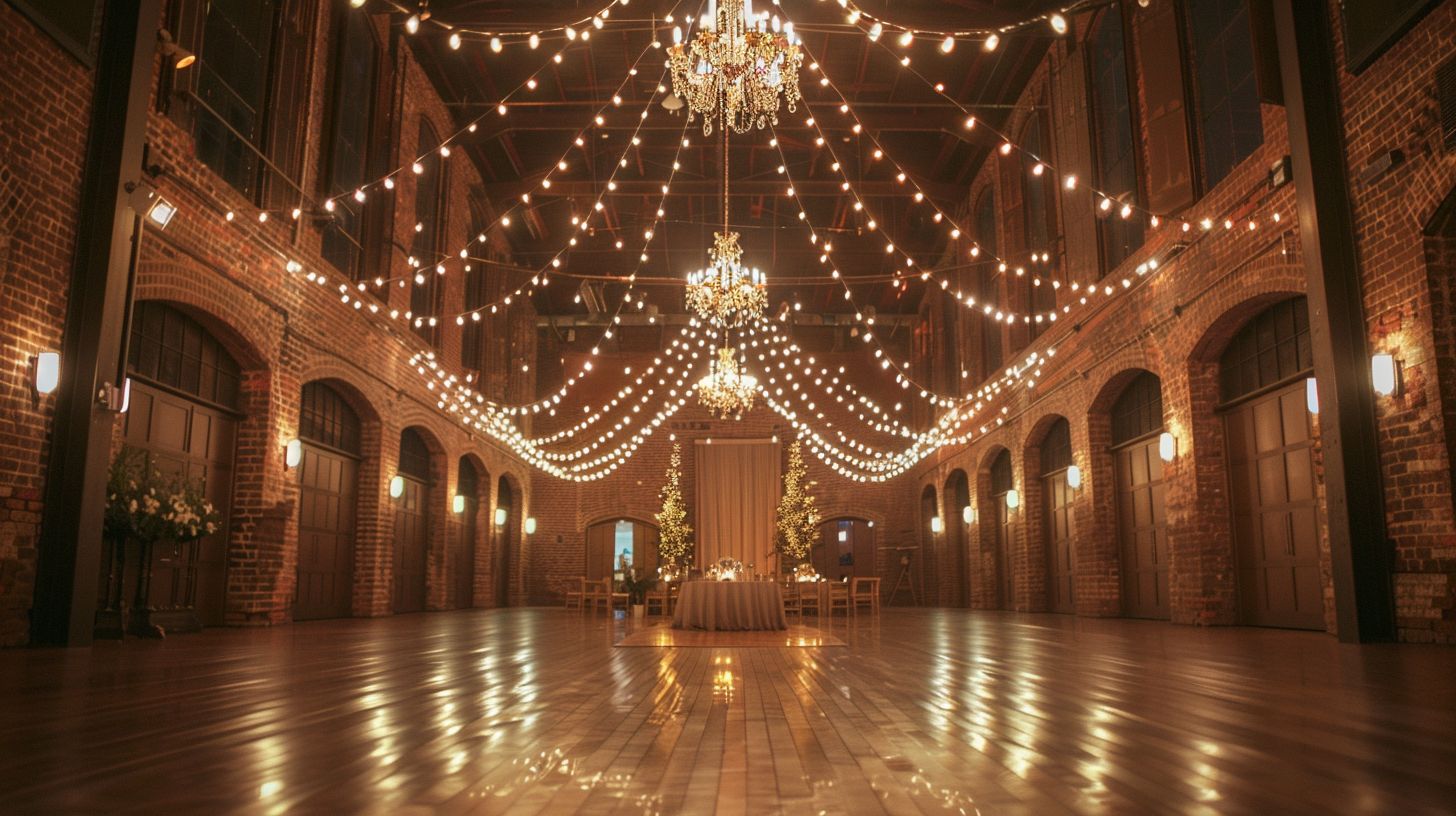 The wedding venue was decorated elegantly with a wide-angle lens. The wedding venue was decorated elegantly with a wide-angle lens.