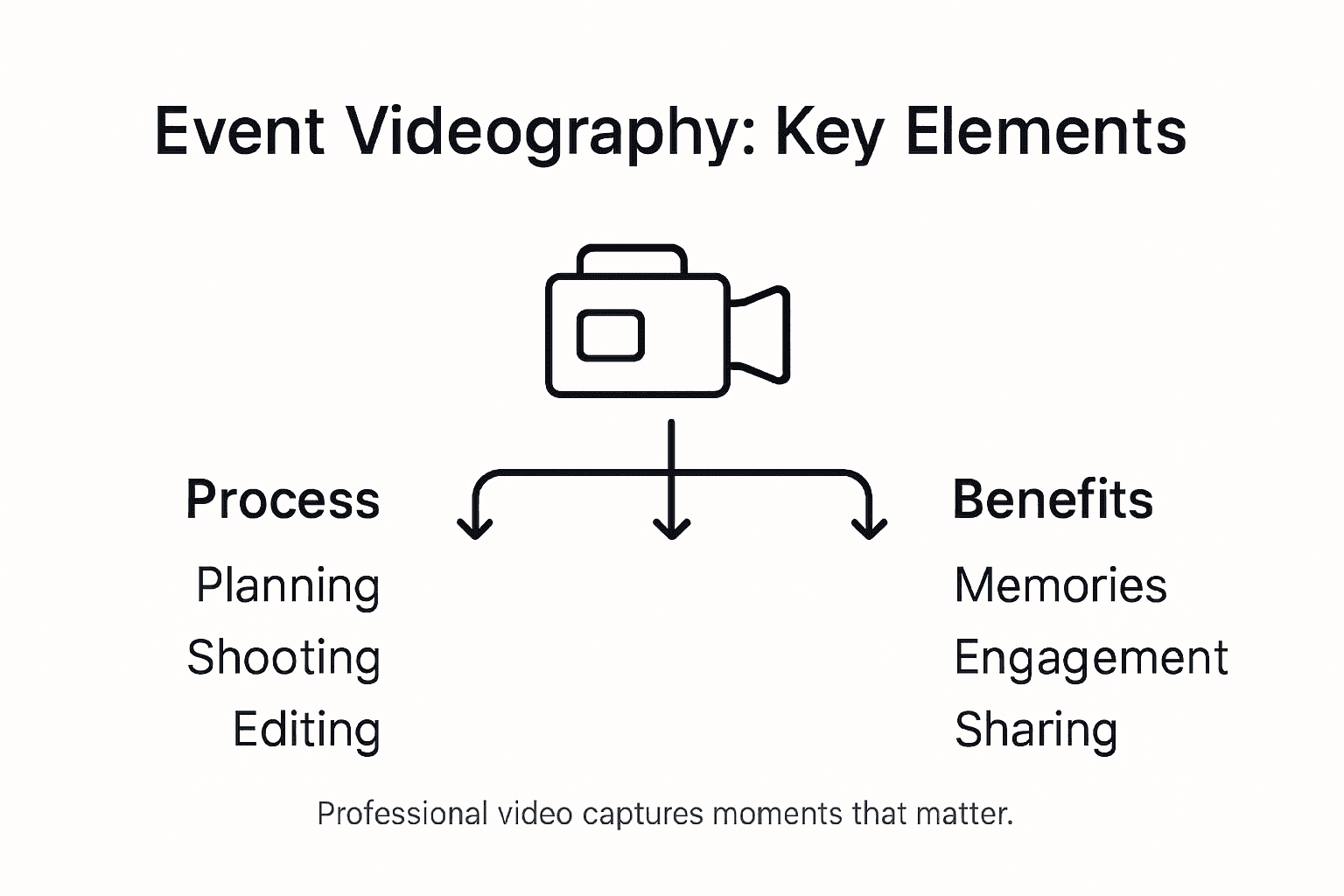 Infographic overview of event videography essentials