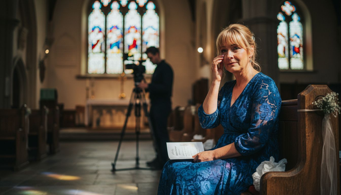 Wedding guest emotional moment documentary style