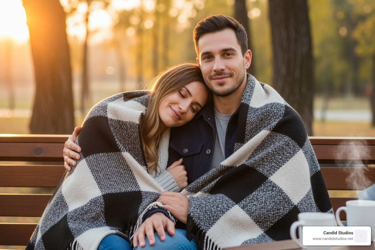 couple using a prop like a blanket or vintage camera - couple photoshoot poses couple using a prop like a blanket or vintage camera - couple photoshoot poses