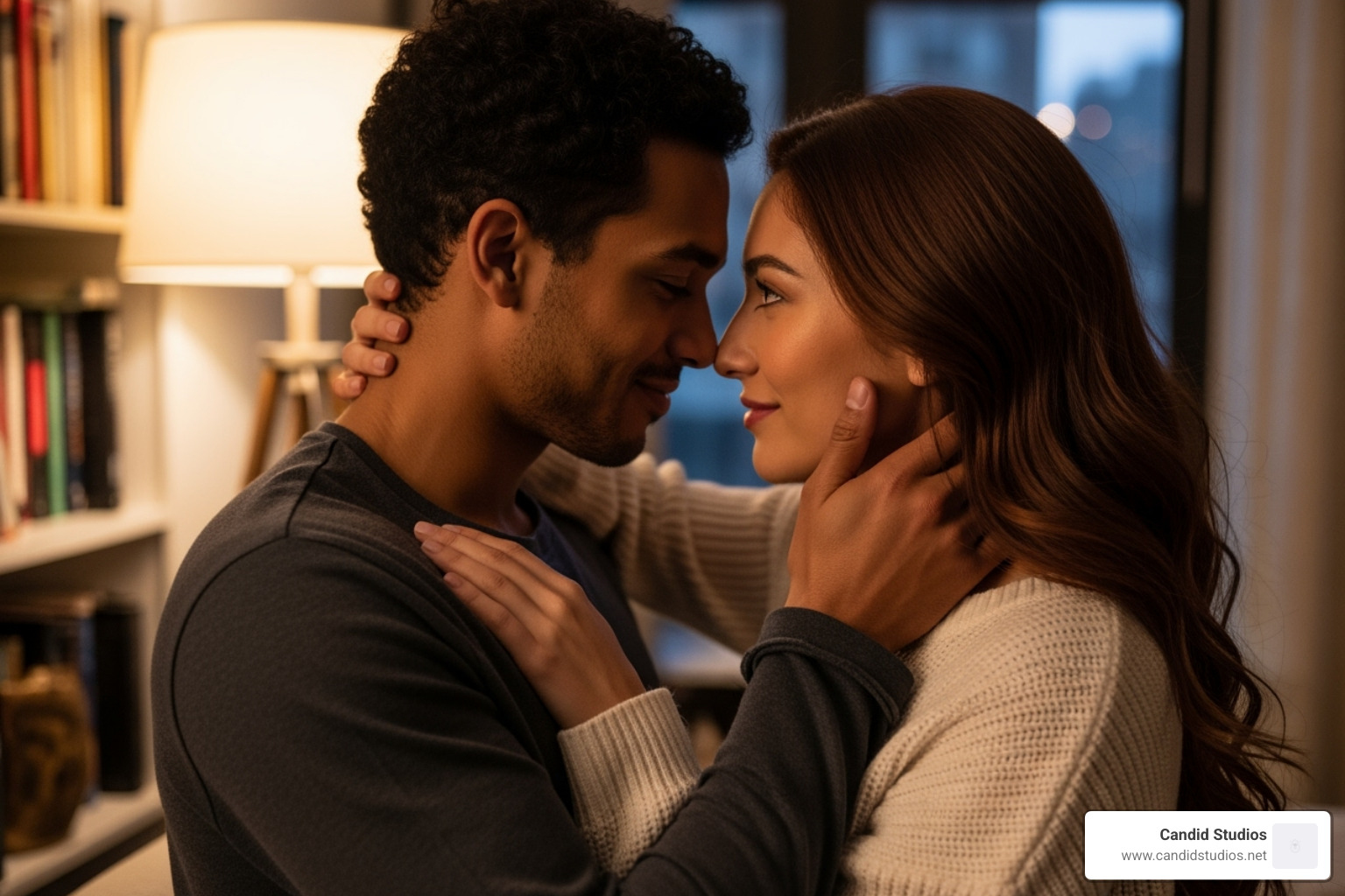 couple in a close, intimate pose focusing on gentle touch and eye contact - couple photoshoot poses couple in a close, intimate pose focusing on gentle touch and eye contact - couple photoshoot poses