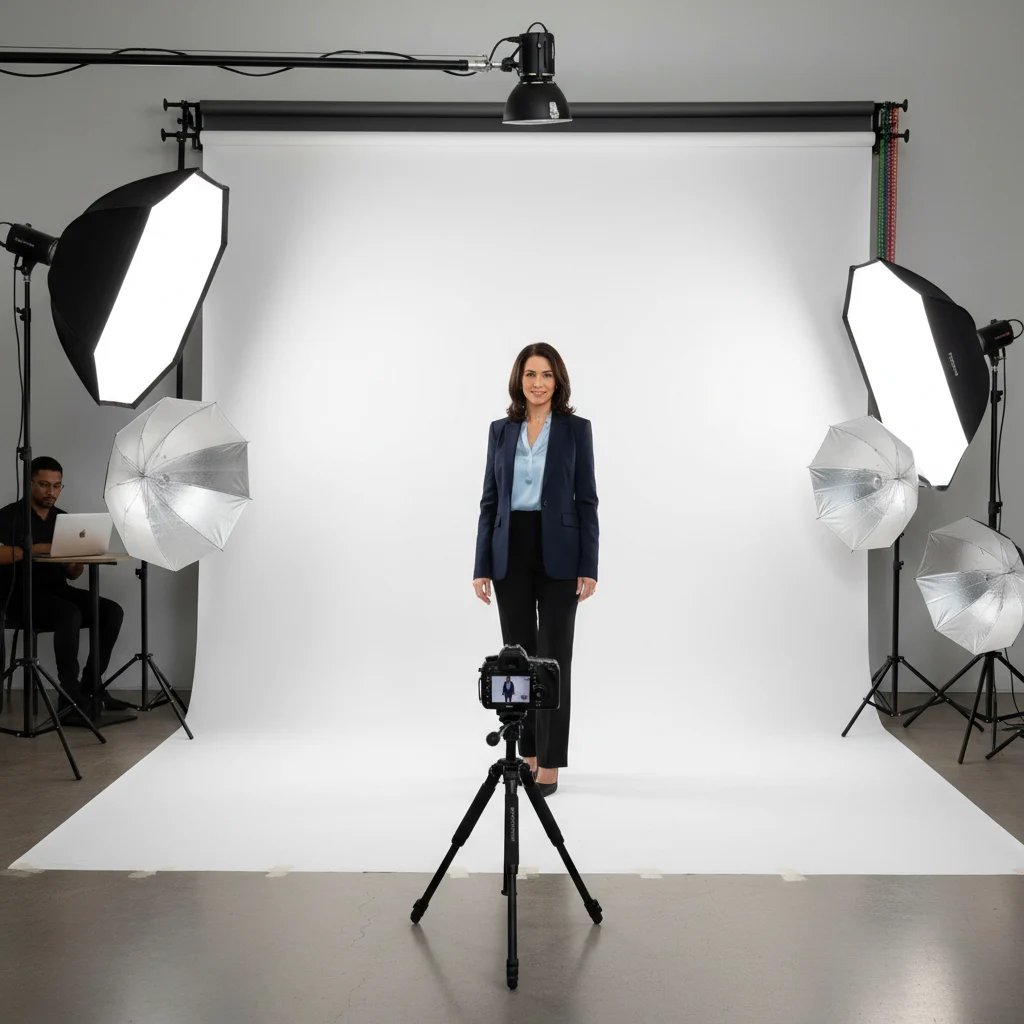 Professional headshot photography session in South Florida studio