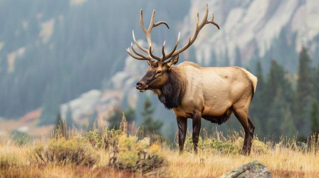 A majestic elk photographed in Rocky Mountain National Park.