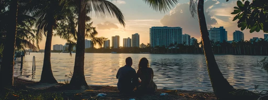 a couple negotiating a customized photography package with a miami wedding photographer to lower expenses.