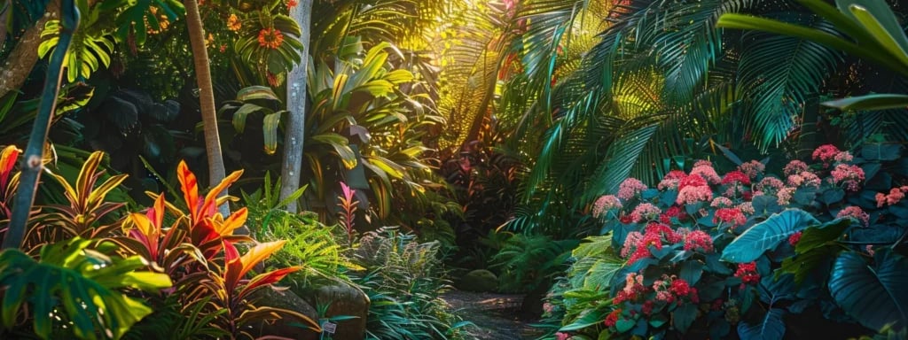 Your Guide to Miami's Most Unique Wedding Venues 3 a lush tropical garden setting at the miami beach botanical garden with vibrant flowers and elegant decor, ideal for a unique and unforgettable wedding.