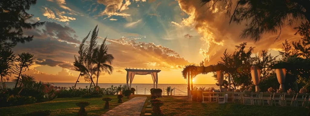 Tailored Wedding Photography Solutions in Miami: Your Detailed Guide 3 capturing a beautiful miami sunset wedding scene with customized photography enhancements.